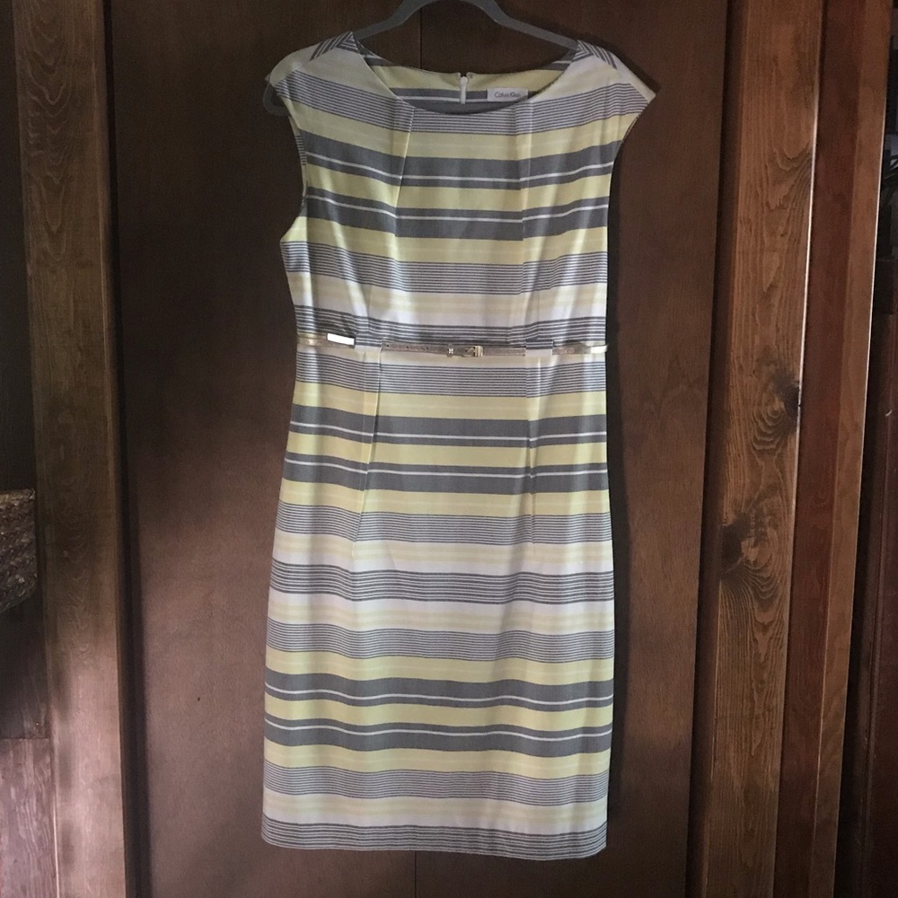 Calvin Klein fitted sleeveless spring summer dress Size 12